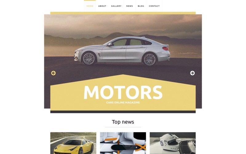 Gratis responsiv WordPress-design för en bilklubb