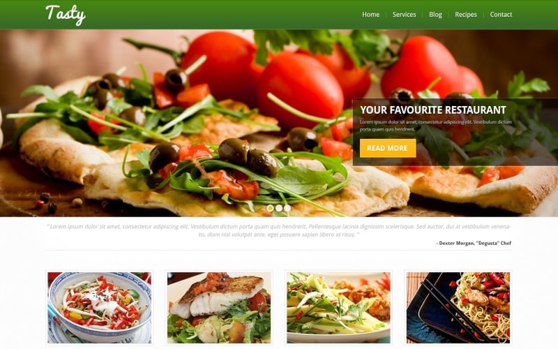 Kostenloses Cooking Responsive WordPress Theme
