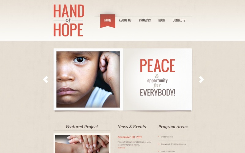 Site gratuito de caridade em WordPress