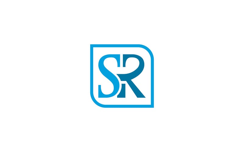Bokstaven SR Logo Design Vector