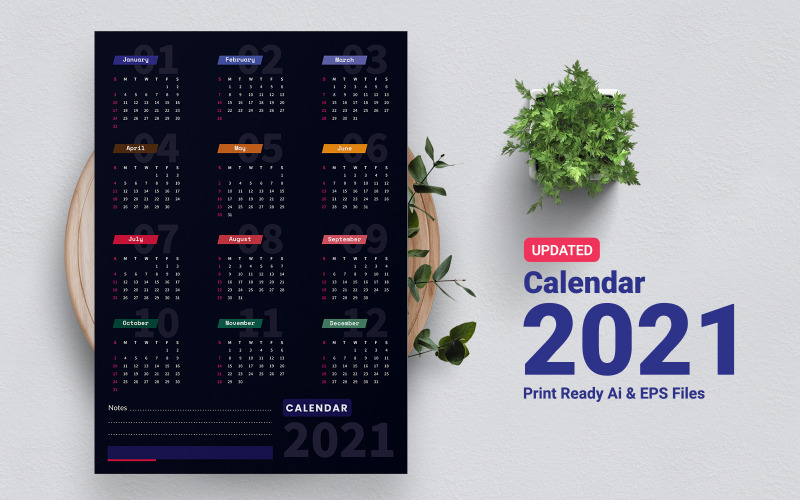 Calendario perfecto y de calidad 2021 Planner