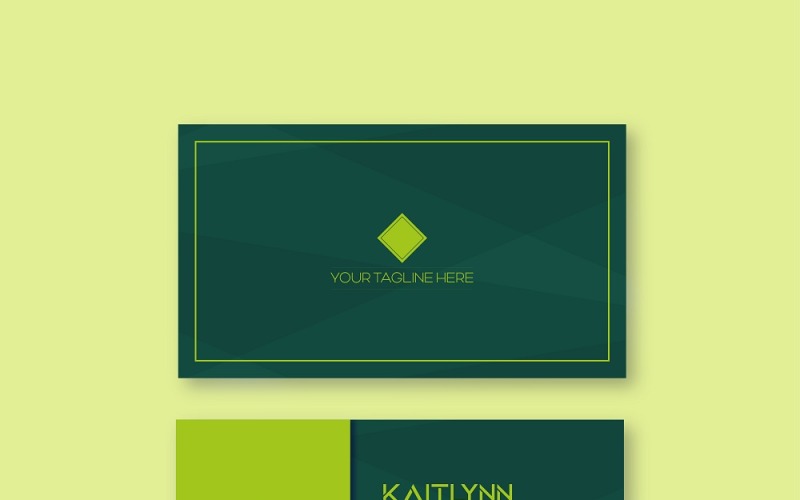 Green Abstract Business Card