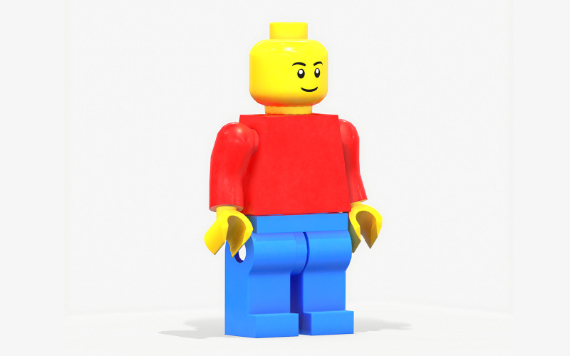 3D -модель з низькополігональним Lego Man PBR