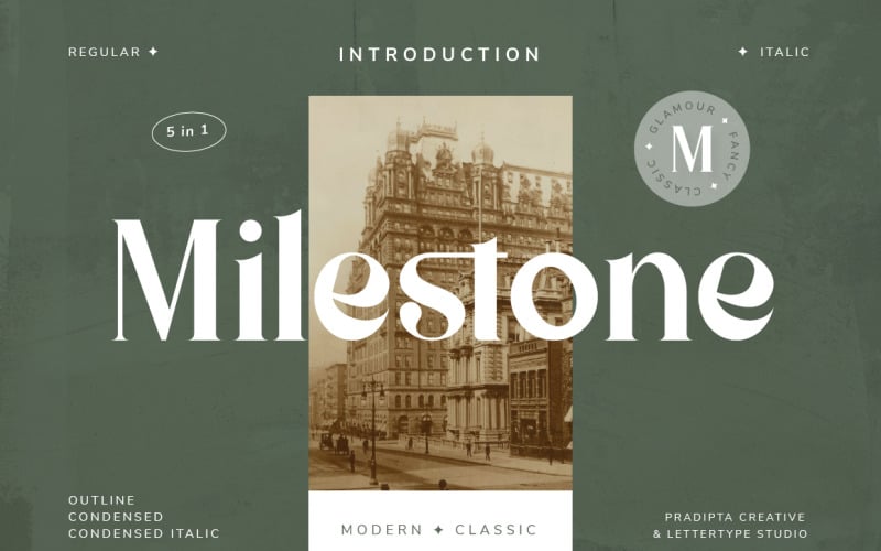Milestone - Fuente clásica moderna