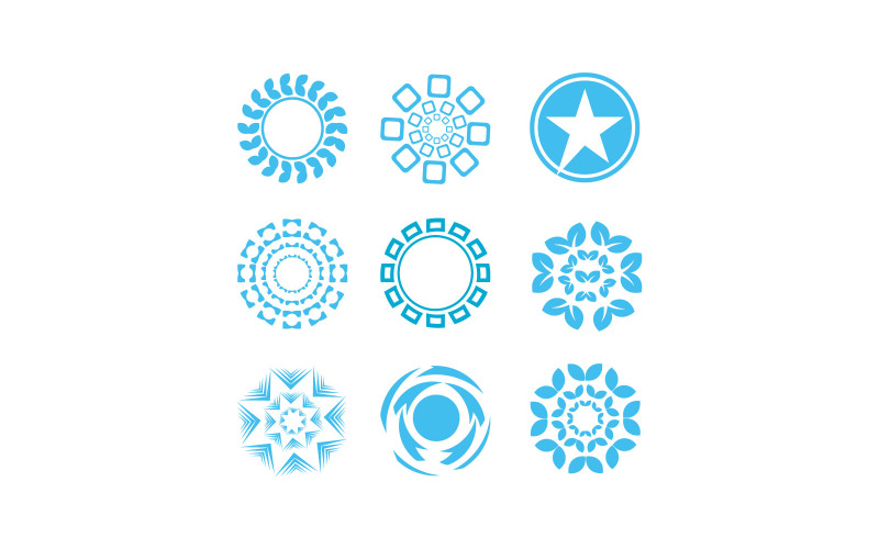 Modelo de logotipo de círculo moderno e eficaz