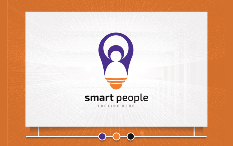 Slimme mensen - Creatief idee Logo-ontwerp