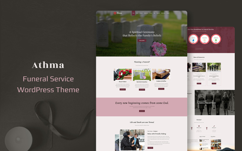 Athma - Begrafenis WordPress-thema