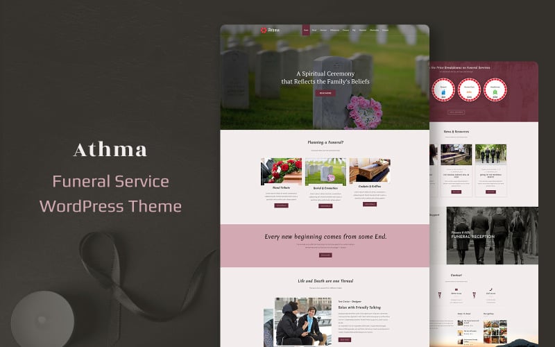 Athma - Thème WordPress pour funérailles