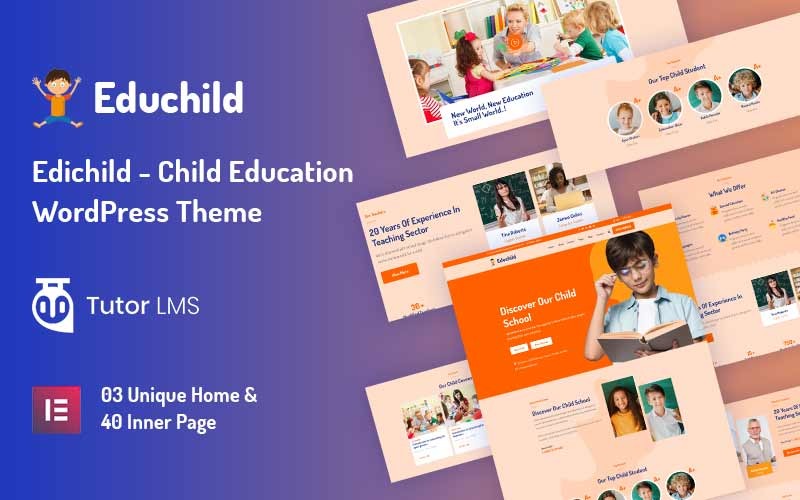 Educhild - Responsives WordPress-Theme für Kindererziehung