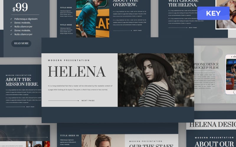 Helena - Modèle de présentation principale de la mode