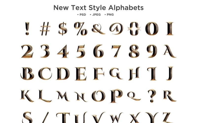 Nouvel alphabet de style de texte, typographie abc