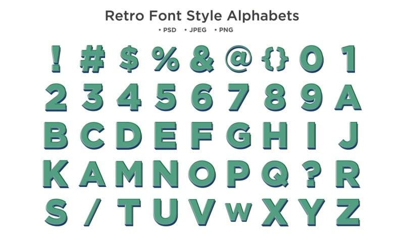 Alfabeto de estilo de fonte retrô, tipografia Abc