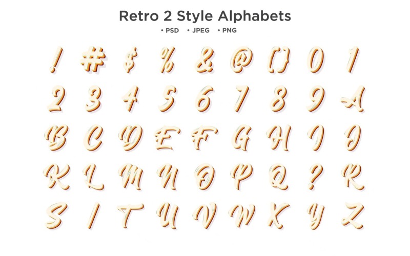Alfabeto stile retrò 2, tipografia Abc