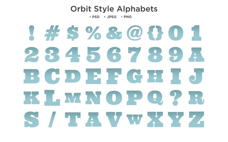 Alphabet de style orbite, typographie abc