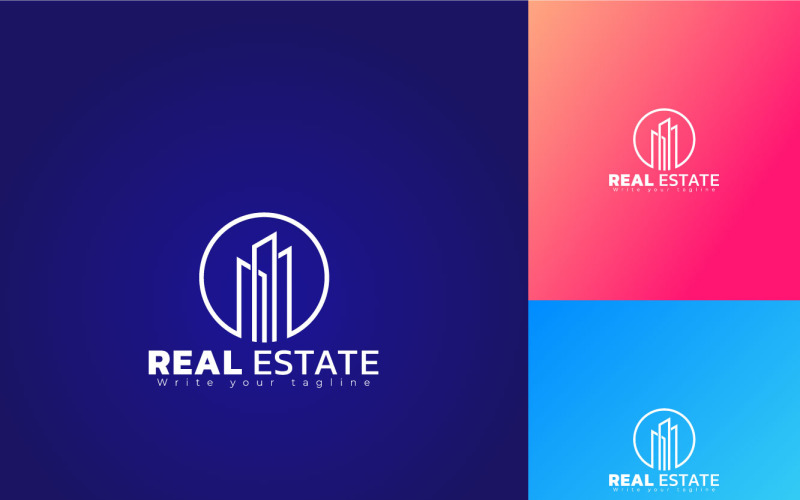 Minimales modernes Immobilien-Logo-Design