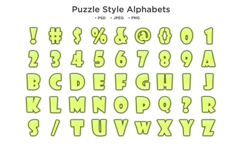 Puzzle Style Abeceda, Abc Typografie