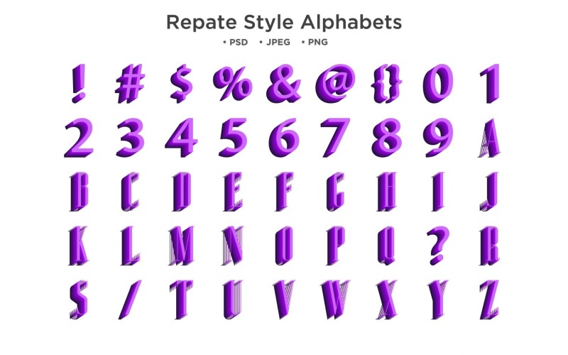 Ripeti stile alfabeto, tipografia Abc