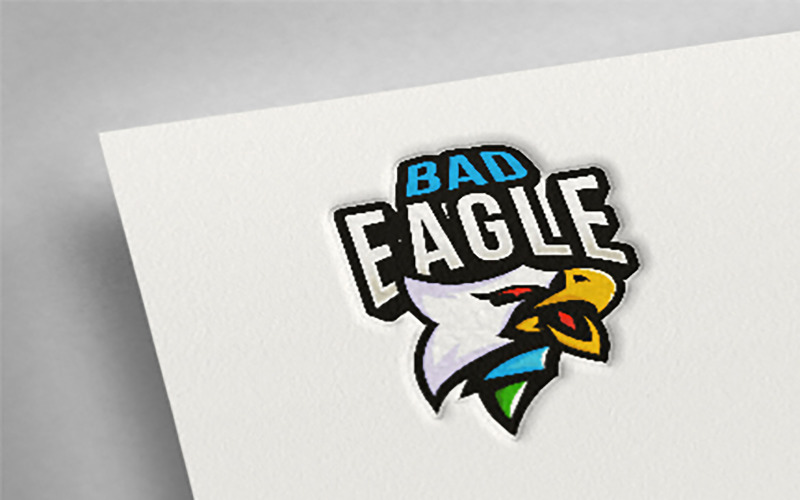 Шаблон логотипа Bad Eagle Esport
