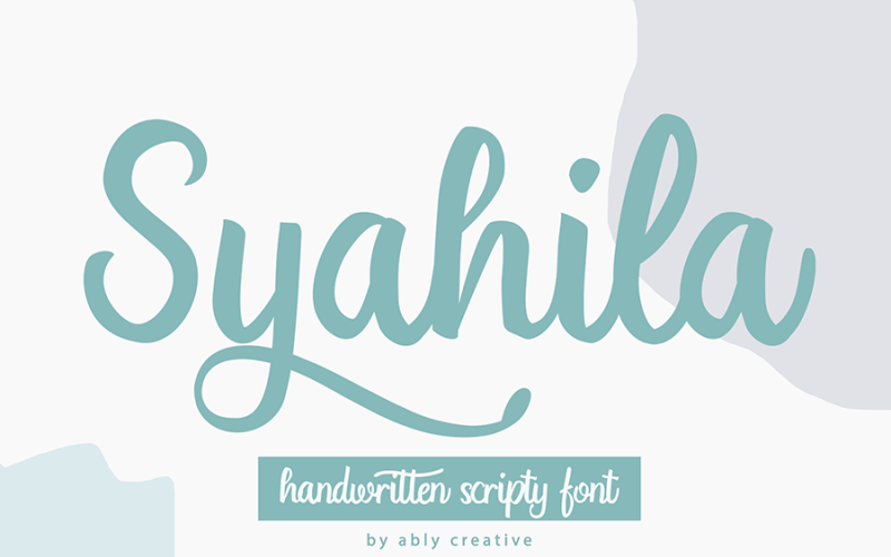 Carattere di calligrafia perfetta Syahila