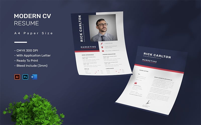 Rick Carlton - CV CV-sjabloon