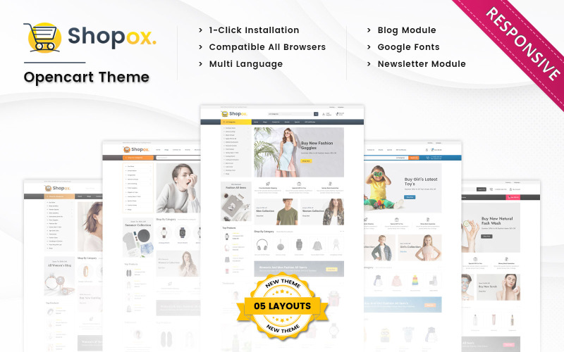 Shopox - víceúčelový responzivní opencart 3.x motiv