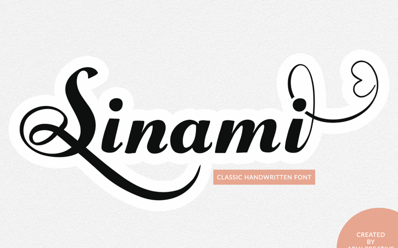 Sinami handgeschreven chique lettertype