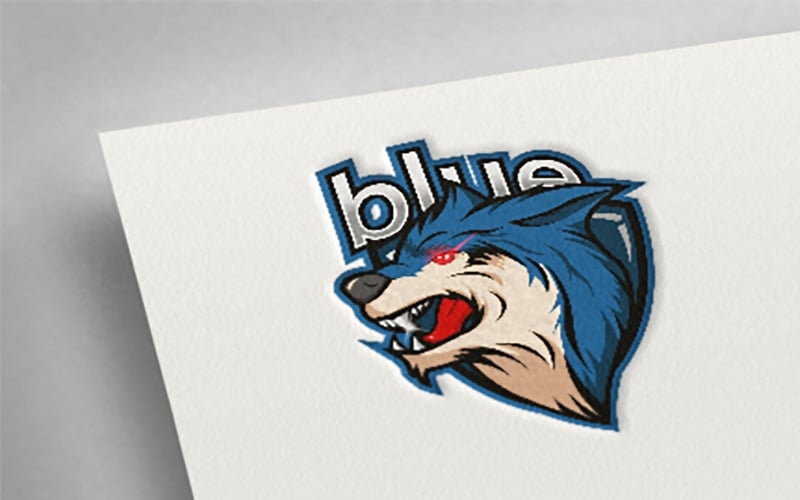 Szablon niebieskiego logo Esport