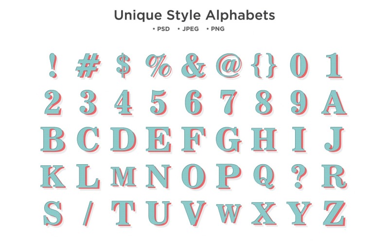 Alphabet de style unique, typographie abc