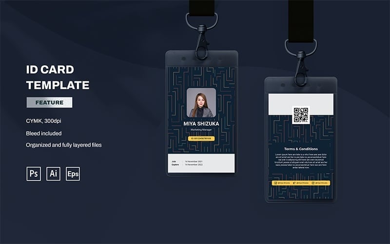 Miya Shizuka - ID Card Template #192939 - TemplateMonster