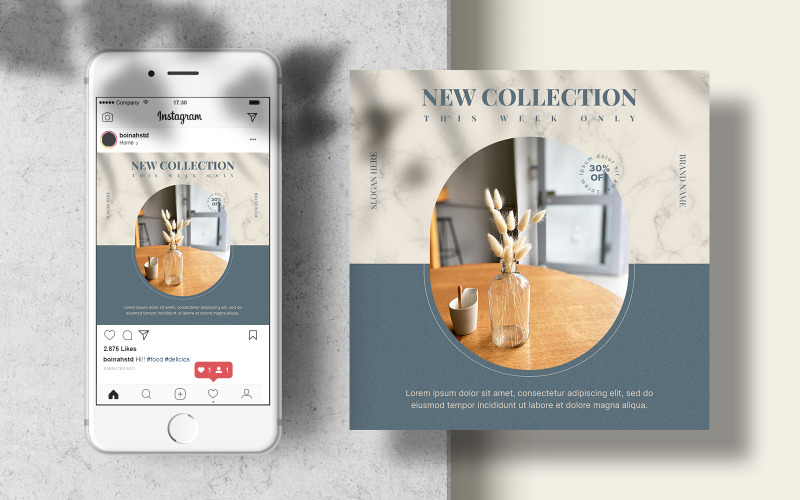 New Collection Furniture Instagram Post Banner Template Social Media