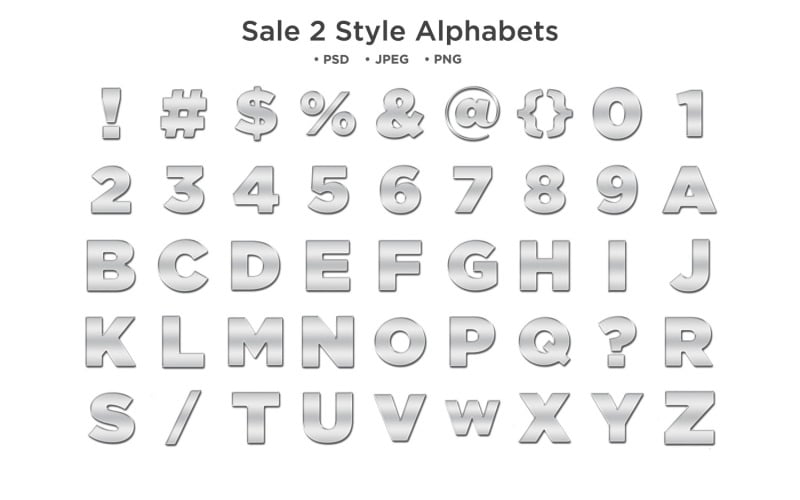 Sale 2 Style Alphabet, Abc 排版