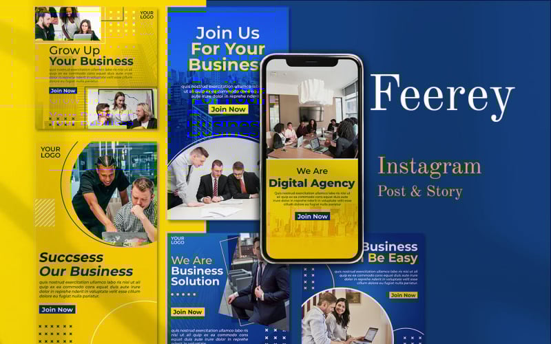 FEEREY - Social Media Post and Instagram Story Template