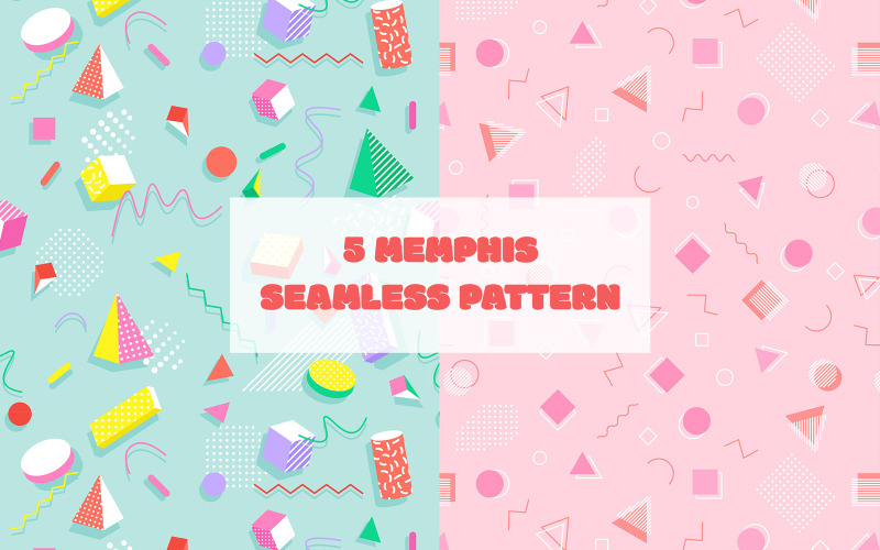 Мемфис дизайн бесшовные модели