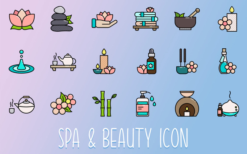 Spa & Beauty Iconset-Vorlage