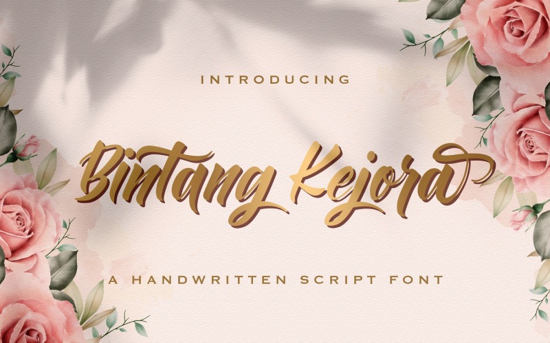 Bintang Kejora - Handgeschreven lettertype