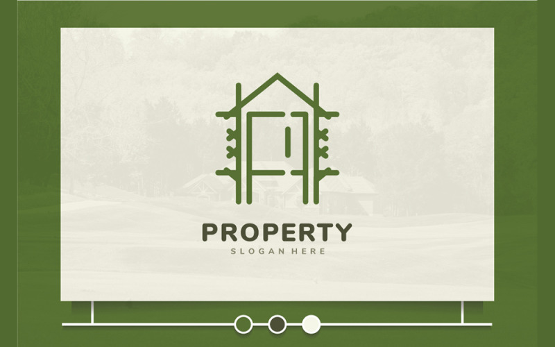 Grüne Immobilie - Logo-Design