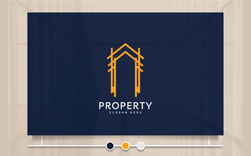 Nieruchomość - koncepcja kreatywna Logo Design
