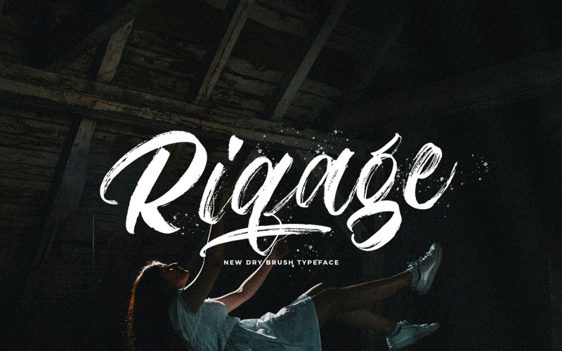 Riqage - Шрифт текстурированной кисти