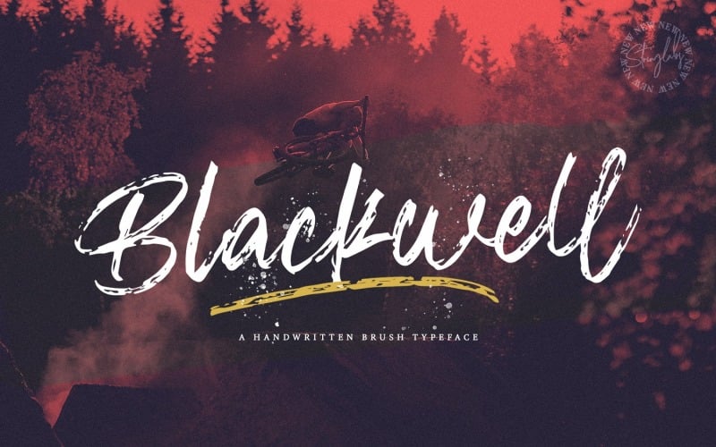 Blackwell - Dokulu Fırça Yazı Tipi
