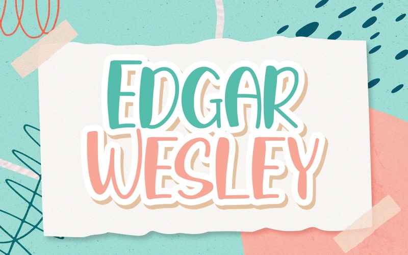 Edgar Wesley - Speels lettertype