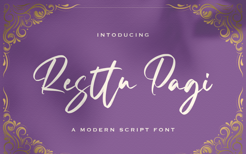 Resttu Pagi - Handgeschreven lettertype
