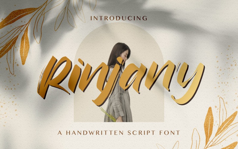 Rinjany - písmo s texturovaným štětcem