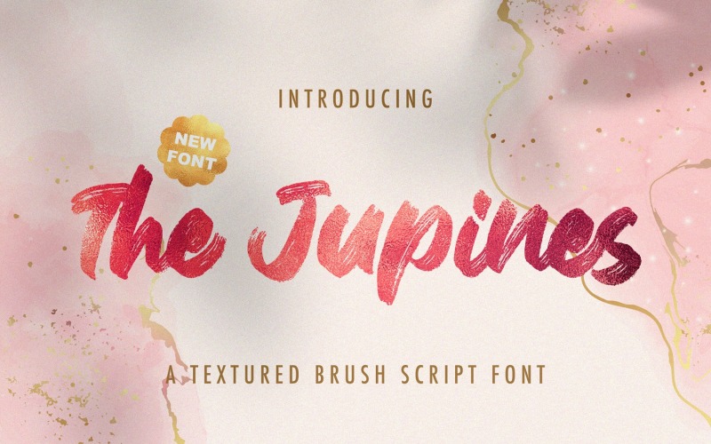 The Junipes - Getextureerd penseellettertype