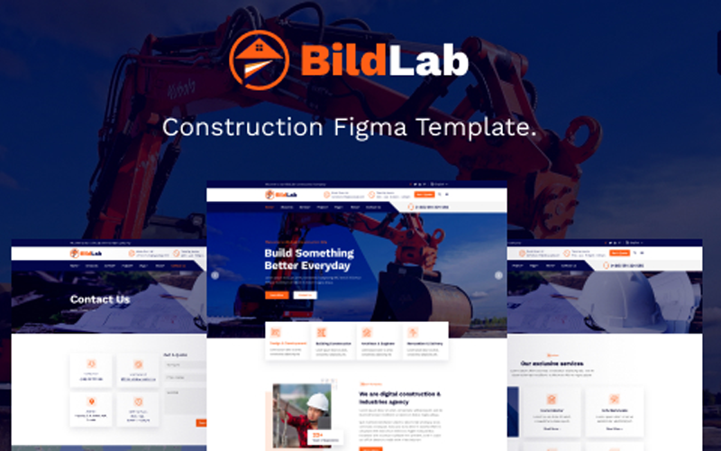 BildLab - PSD шаблон Construction Figma