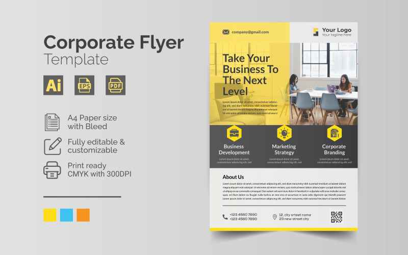 Simple Creative Professional Corporate Flyer Template