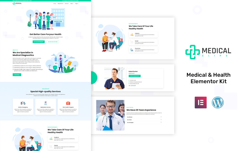 Clip médical - Kit de soins de santé Elementor