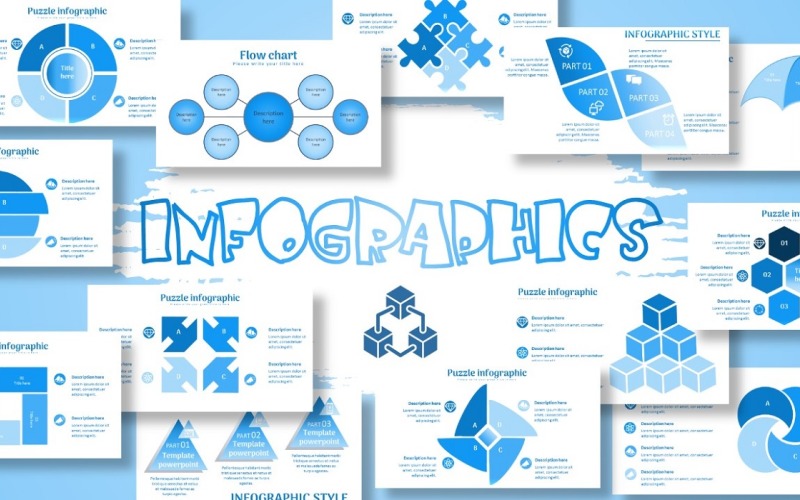 Modèle Infographie Powerpoint Polyvalent, Créatif Et Moderne Chaud 2021