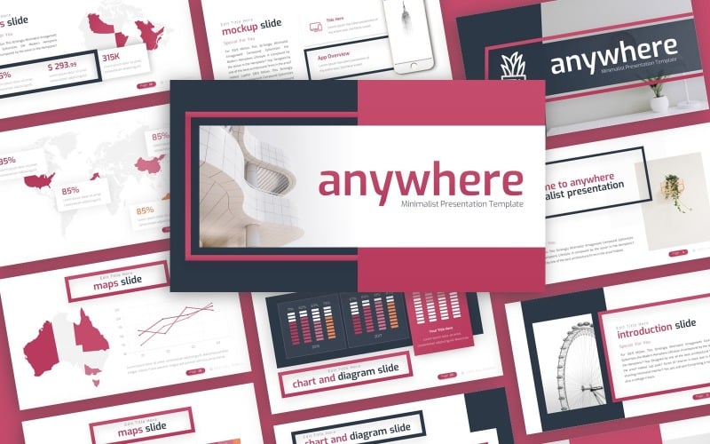 Anywhere - Мінімалістичний багатоцільовий шаблон PowerPoint