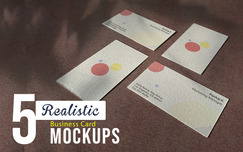 Mockup di biglietti da visita modello realistico prodotto PSD