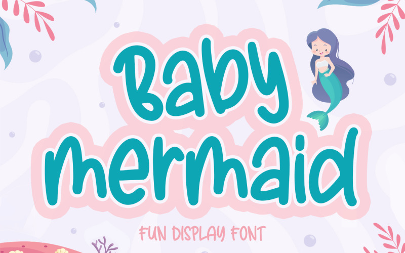 Baby Zeemeermin - Leuk lettertype voor display